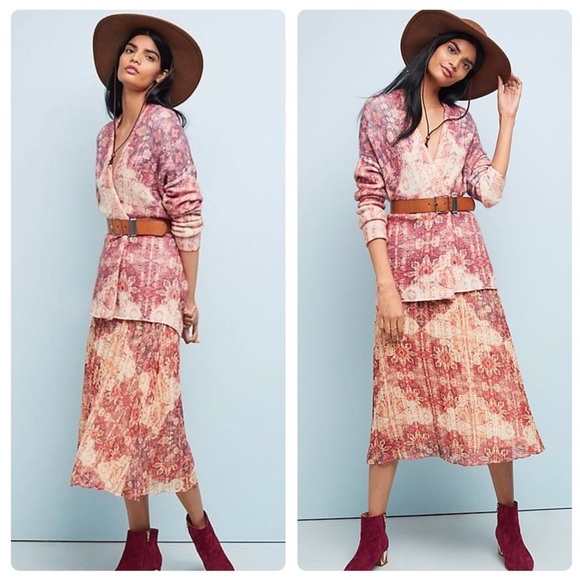 Anthropologie Akemi+Kin Natalia Intarsia Cardigan | M - Picture 1 of 8